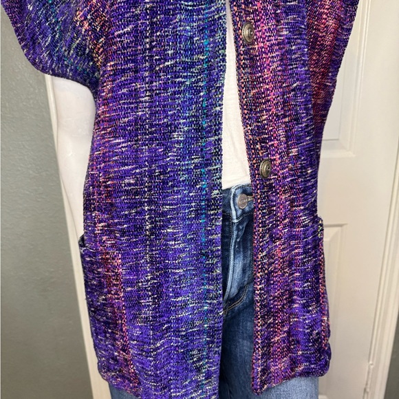 Elizabeth Jenkins Handwoven Chenille Modern Funky Vest - Picture 5 of 11